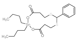 3-(2-carboxyethylsulfanyl-phenyl-methyl)sulfanylpropanoic acid; dibutyltin Structure