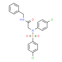 N-BENZYL-2-(4-CHLORO[(4-CHLOROPHENYL)SULFONYL]ANILINO)ACETAMIDE Structure