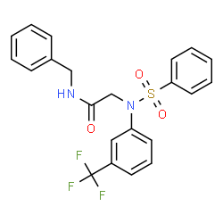 N-BENZYL-2-[(PHENYLSULFONYL)-3-(TRIFLUOROMETHYL)ANILINO]ACETAMIDE Structure