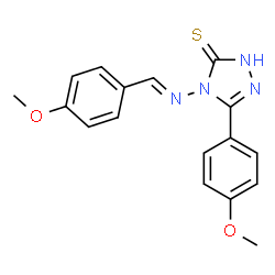 4-[(4-methoxybenzylidene)amino]-5-(4-methoxyphenyl)-4H-1,2,4-triazol-3-yl hydrosulfide picture