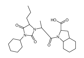 (2S,3aS,7aS)-1-[(2S)-2-(3-Cyclohexyl-2,4-dioxo-5-propyl-1-imidazolidinyl)-1-oxopropyl]octahydro-1H-Indole-2-carboxylic Acid Structure