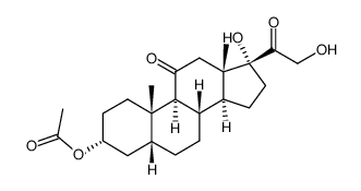 5-BETA-PREGNAN-3-ALPHA, 17,21-TRIOL-11,20-DIONE 3-ACETATE结构式