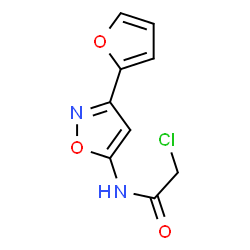 2-Chloro-N-(3-(2-furanyl)-5-isoxazolyl)acetamide Structure