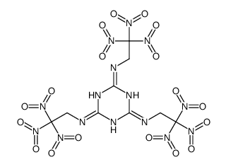 N,N',N''-tris(2,2,2-trinitroethyl)-1,3,5-triazine-2,4,6-triamine structure