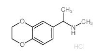 [1-(2,3-Dihydro-benzo[1,4]dioxin-6-yl)-ethyl]-methyl-amine hydrochloride Structure