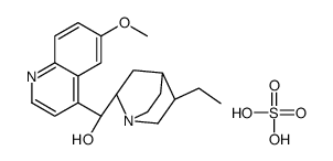 (R)-[(2S,4S,5R)-5-ethyl-1-azabicyclo[2.2.2]octan-2-yl]-(6-methoxyquinolin-4-yl)methanol,sulfuric acid结构式