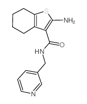 2-Amino-N-(pyridin-3-ylmethyl)-4,5,6,7-tetrahydro-1-benzothiophene-3-carboxamide structure