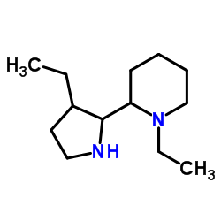 Piperidine, 1-ethyl-2-(3-ethyl-2-pyrrolidinyl)- (9CI) structure