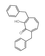 2,4,6-Cycloheptatrien-1-one,2-hydroxy-3,7-bis(phenylmethyl)-结构式