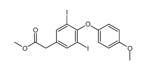 methyl 2-[3,5-diiodo-4-(4-methoxyphenoxy)phenyl]acetate结构式