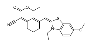 ACETIC ACID, CYANO[3-[(3-ETHYL-6-METHOXY-2(3H)-BENZOTHIAZOLYLIDENE)METHYL]-2-CYCLOHEXEN-1-YLIDENE]-, ETHYL ESTER Structure