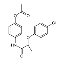 [4-[[2-(4-chlorophenoxy)-2-methylpropanoyl]amino]phenyl] acetate结构式