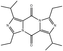 3,8-Diethyl-1,6-bis(1-methylethyl)-5H,10H-diimidazo[1,5-a:1',5'-d]pyrazine-5,10-dione结构式