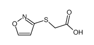 Acetic acid, (3-isoxazolylthio)- (9CI) structure