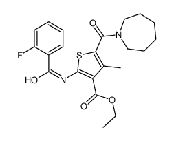 ethyl 5-(azepane-1-carbonyl)-2-[(2-fluorobenzoyl)amino]-4-methylthiophene-3-carboxylate结构式