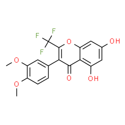 3-(3,4-Dimethoxyphenyl)-5,7-dihydroxy-2-(trifluoromethyl)-4H-chromen-4-one Structure