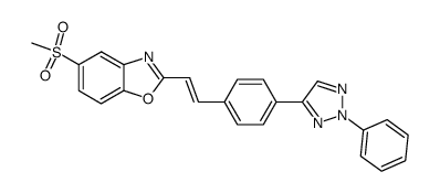 5-Methylsulfonyl-2-<4-(2-phenyl-2H-1,2,3-triazol-4-yl)styryl>-benzoxazol结构式