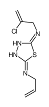 2-N-(2-chloroprop-2-enyl)-5-N-prop-2-enyl-1,3,4-thiadiazole-2,5-diamine Structure