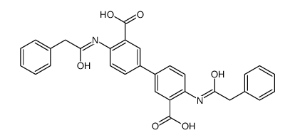 5-[3-carboxy-4-[(2-phenylacetyl)amino]phenyl]-2-[(2-phenylacetyl)amino]benzoic acid Structure