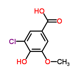 3-Chloro-4-hydroxy-5-methoxybenzoic acid structure