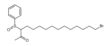 15-bromo-3-(phenylsulfinyl)pentadecan-2-one结构式