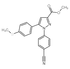 METHYL 1-(4-CYANO-PHENYL)-5-(4-METHYLSULFANYL-PHENYL)-1H-PYRAZOLE-3-CARBOXYLATE Structure