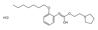 2-pyrrolidin-1-ylethyl N-(2-heptoxyphenyl)carbamate,hydrochloride Structure