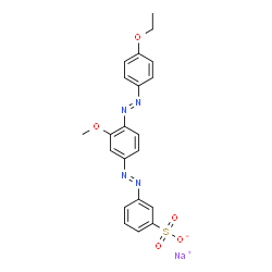 sodium 3-[[4-[(4-ethoxyphenyl)azo]-3-methoxyphenyl]azo]benzenesulphonate结构式