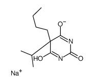 5-Butyl-5-isopropyl-2-sodiooxy-4,6(1H,5H)-pyrimidinedione结构式