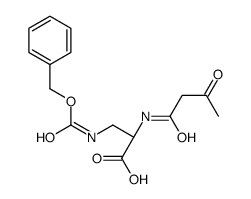 (2S)-2-(3-oxobutanoylamino)-3-(phenylmethoxycarbonylamino)propanoic acid Structure