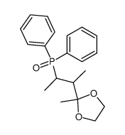 4-diphenylphosphinoyl-3-methylpentan-2-one ethylene acetal Structure