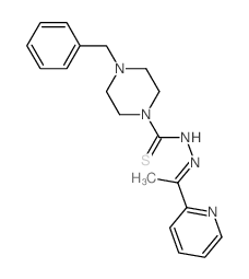 4-benzyl-N-(1-pyridin-2-ylethylideneamino)piperazine-1-carbothioamide Structure