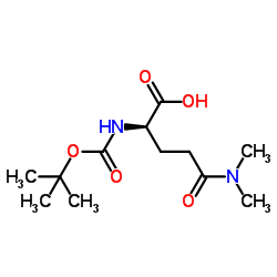 (R)-2-((tert-butoxycarbonyl)amino)-5-(dimethylamino)-5-oxopentanoic acid structure