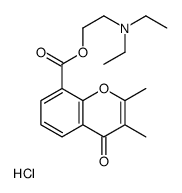 2,3-Dimethylchromone-8-carboxylic acid diethylaminoethyl ester hydroch loride Structure