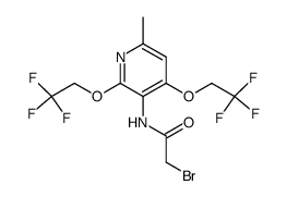 2-bromo-N-[2,4-bis(2,2,2-trifluoroethoxy)-6-methyl-pyridin-3-yl]acetamide结构式