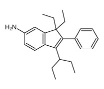 3,3-diethyl-1-pentan-3-yl-2-phenylinden-5-amine Structure