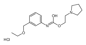 2-(1-Pyrrolidinyl)ethyl m-(ethoxymethyl)carbanilate hydrochloride结构式