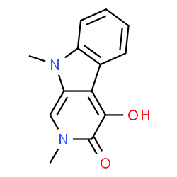 3H-Pyrido[3,4-b]indol-3-one,2,9-dihydro-4-hydroxy-2,9-dimethyl-(9CI) Structure