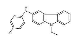 9-ethyl-N-(4-methylphenyl)carbazol-3-amine结构式