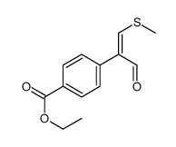 ethyl 4-(1-methylsulfanyl-3-oxoprop-1-en-2-yl)benzoate Structure