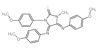 2-Imidazolidinethione,1-(4-methoxyphenyl)-4,5-bis[(4-methoxyphenyl)imino]-3-methyl- Structure