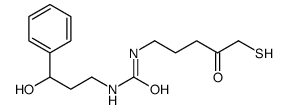 1-(3-hydroxy-3-phenylpropyl)-3-(4-oxo-5-sulfanylpentyl)urea结构式