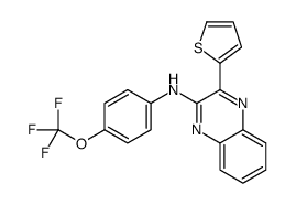 3-thiophen-2-yl-N-[4-(trifluoromethoxy)phenyl]quinoxalin-2-amine Structure