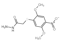 2-[(2,5-DIMETHOXY-4-NITROPHENYL)THIO]ETHANOHYDRAZIDE structure