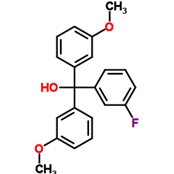 3,3'-DIMETHOXY-3'-FLUOROTRITYLALCOHOL Structure