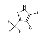 4-chloro-5-iodo-3-(trifluoromethyl)-1H-pyrazole结构式