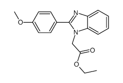 [2-(4-METHOXY-PHENYL)-BENZOIMIDAZOL-1-YL]-ACETIC ACID ETHYL ESTER Structure