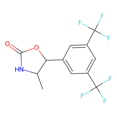 (4S,5S)-5-[3,5-bis(trifluoromethyl)phenyl]-4-methyl-1,3-oxazolidin-2-one structure