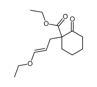 (E)-Ethyl 1-(3-ethoxy-2-propenyl)-2-oxocyclohexane-carboxylate Structure