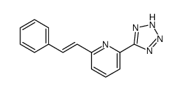 2-(2-phenylethenyl)-6-(2H-tetrazol-5-yl)pyridine结构式